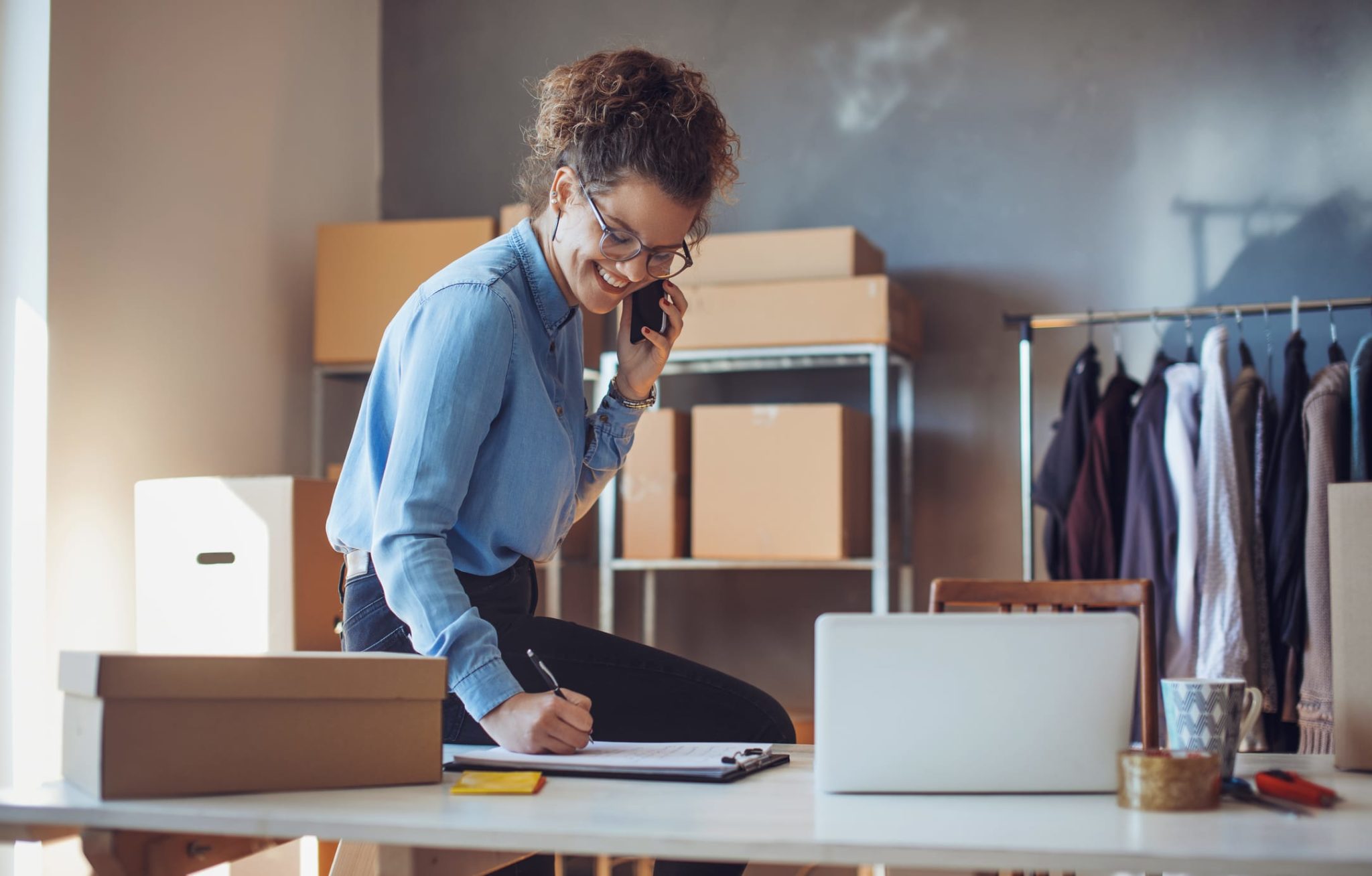 Young Businesswoman Working at the Office